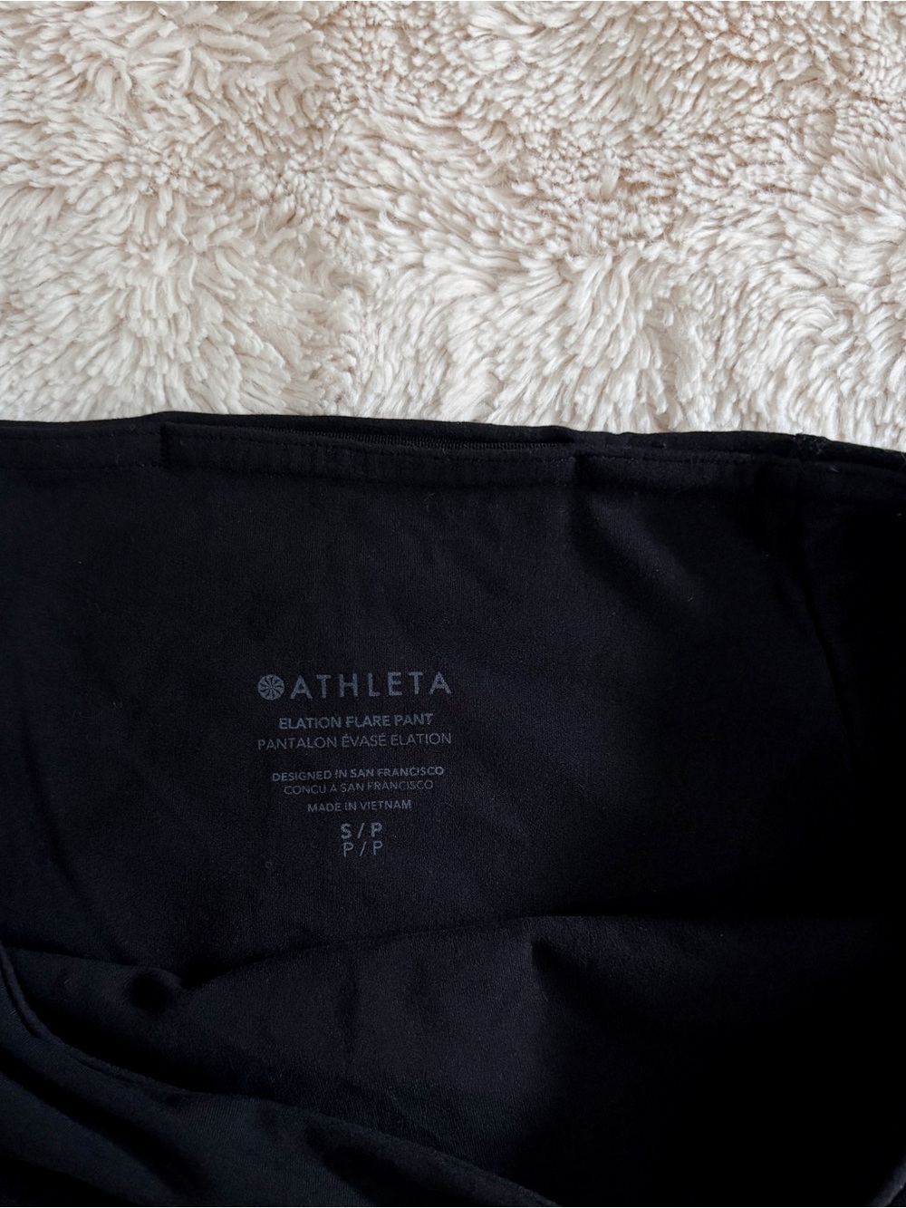 Athleta Elation Flare Leggings Small Black High Rise Yoga Pants - Picture 3 of 5